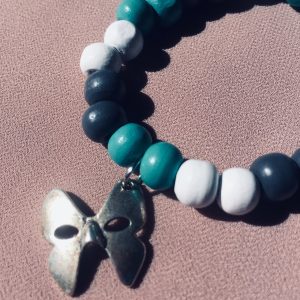 Alternative view of Wooden Charm Stretch Bracelet