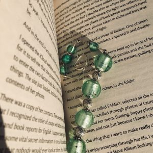 Alternative view of Green Beaded Book Marker