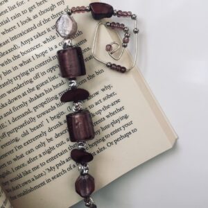 Maroon Beaded Book Marker