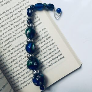 Blue Beaded Book Marker