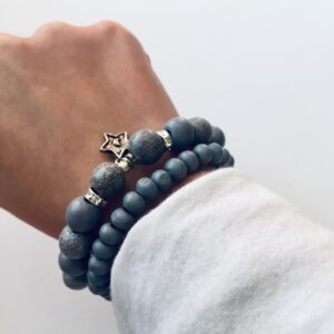 Alternative view of Grey Wooden Bracelet Set