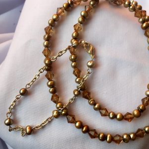 Alternative view of Brown Precious Stone Set